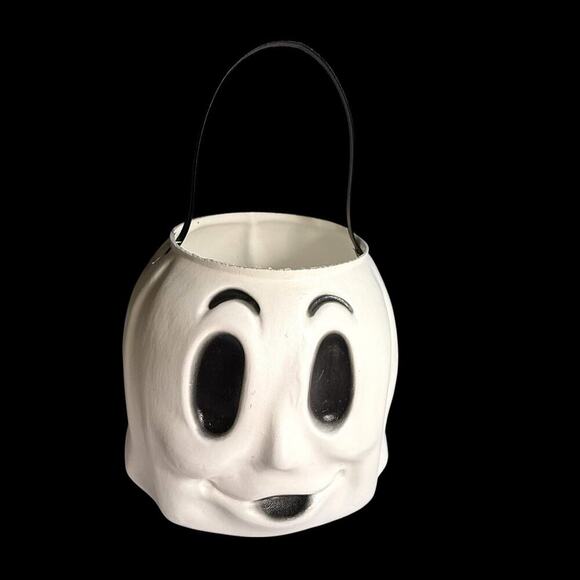VTG Empire Spooky Ghost Face Plastic Blow Mold Bucket Pail Halloween Trick Treat - Picture 12 of 12
